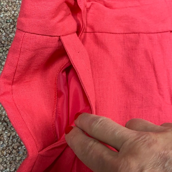 Cato pink /orange linen pants w/cuffs size 8P - Picture 5 of 15